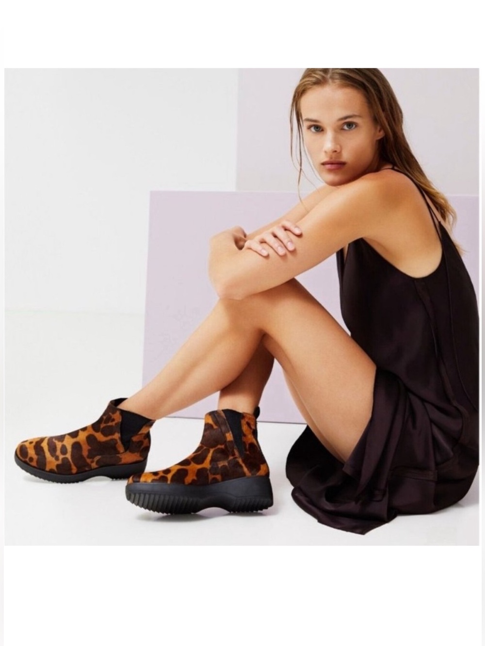 Louise EtCie Women's Leopard Print Chelsea Boots - Brown Size 6